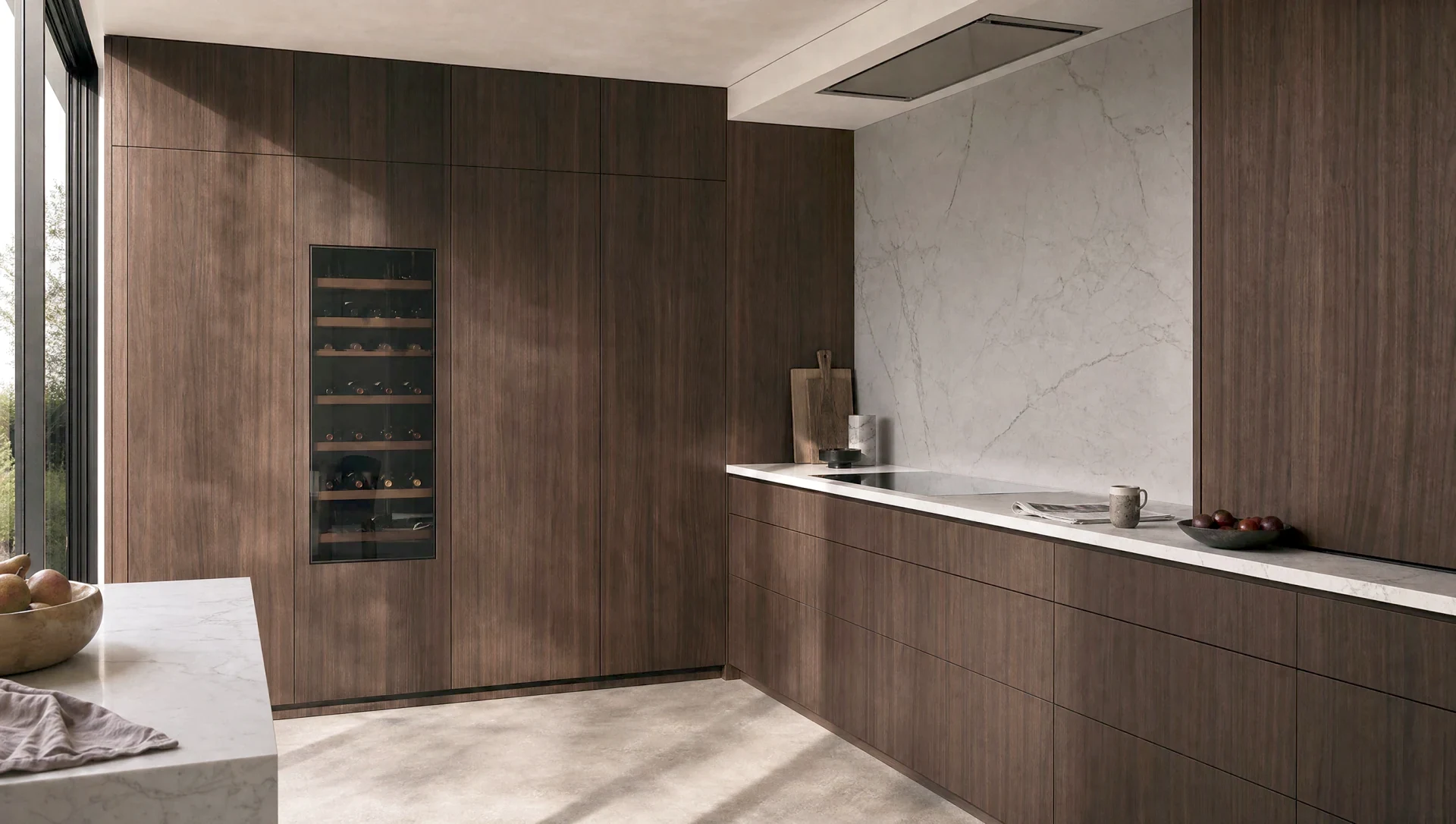 A sprayed handleless kitchen in a London mews house, Square & True